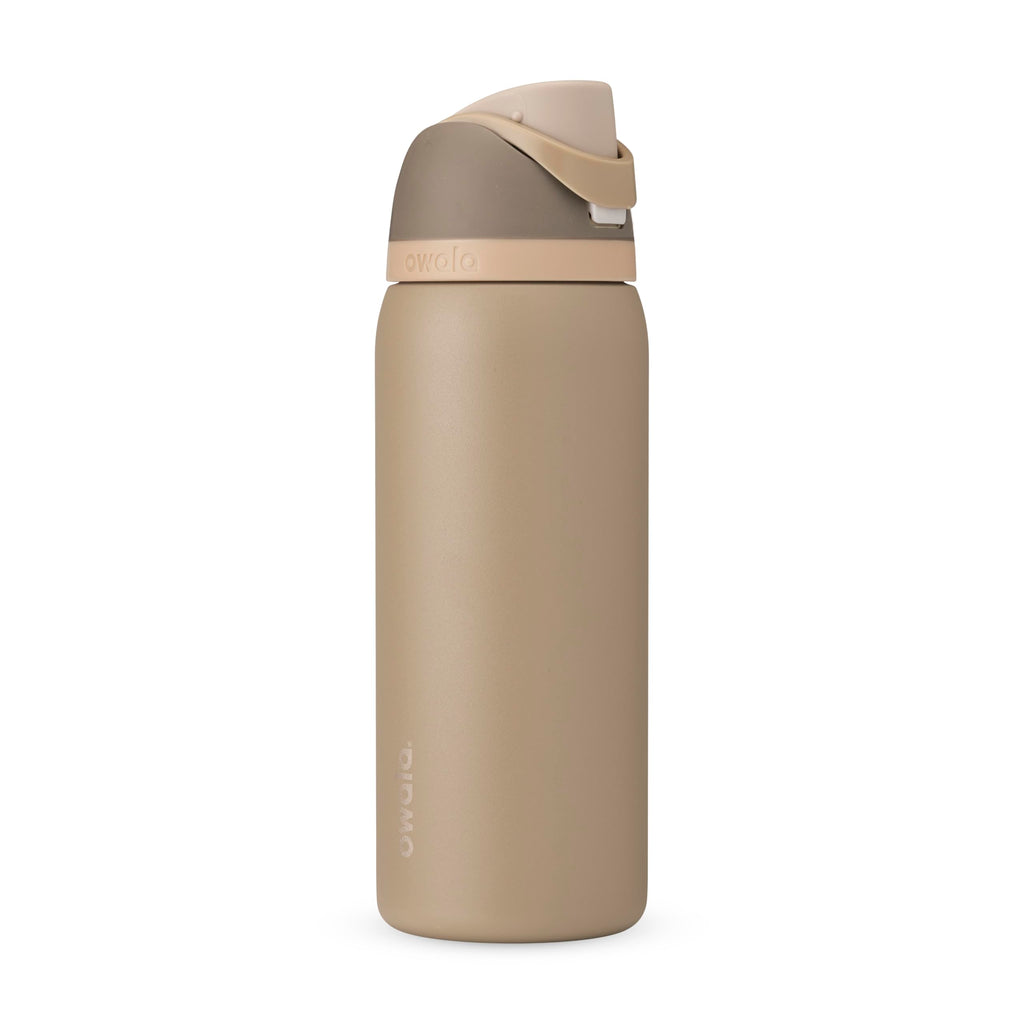 Owala - Botella de agua FreeSip de acero inoxidable con aislamiento, sin bisfenol A, incluye sorbete, para deportes y viajes, 24 oz, Denim